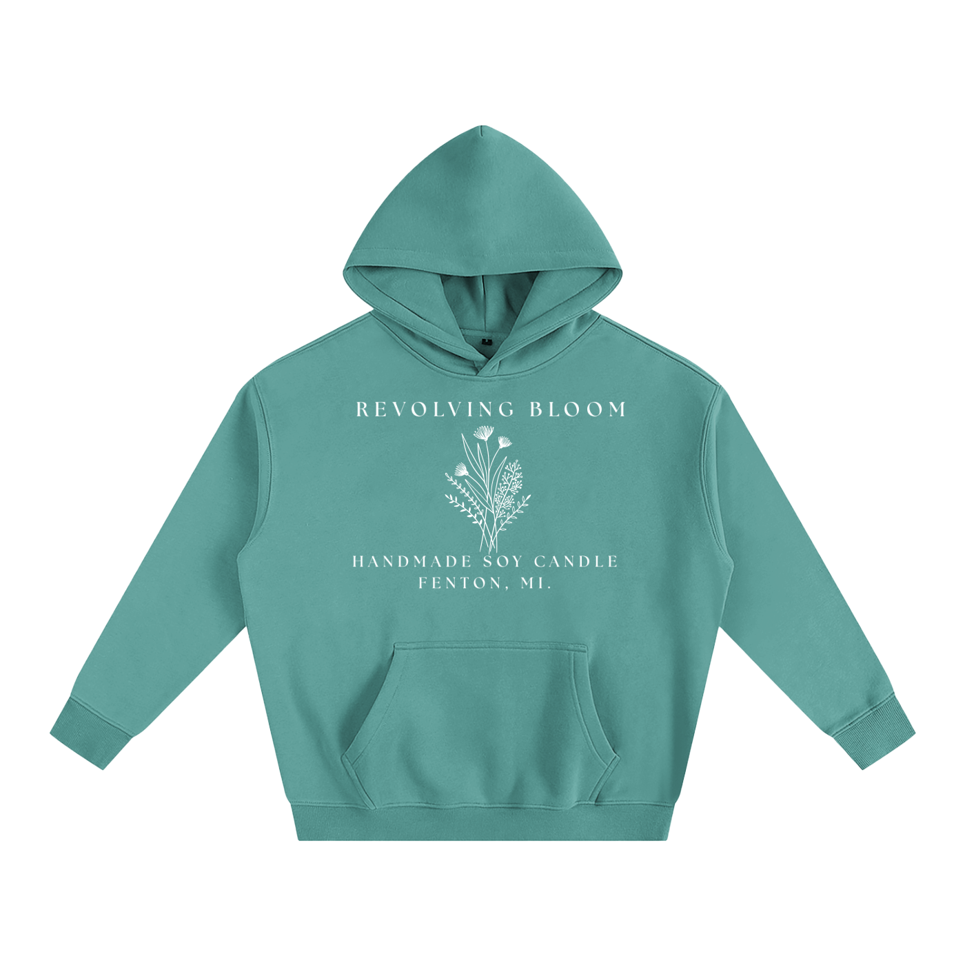 Fleeced Hoodie- Revolving Bloom