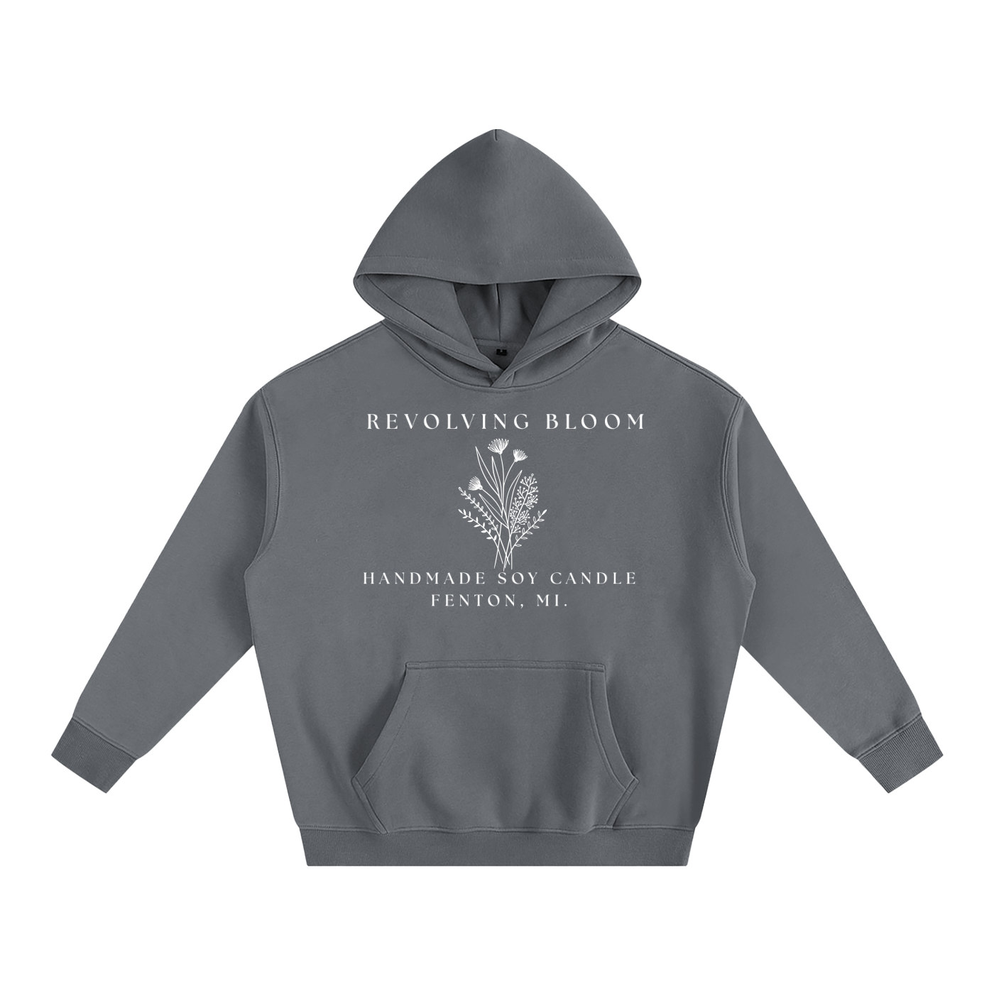 Fleeced Hoodie- Revolving Bloom