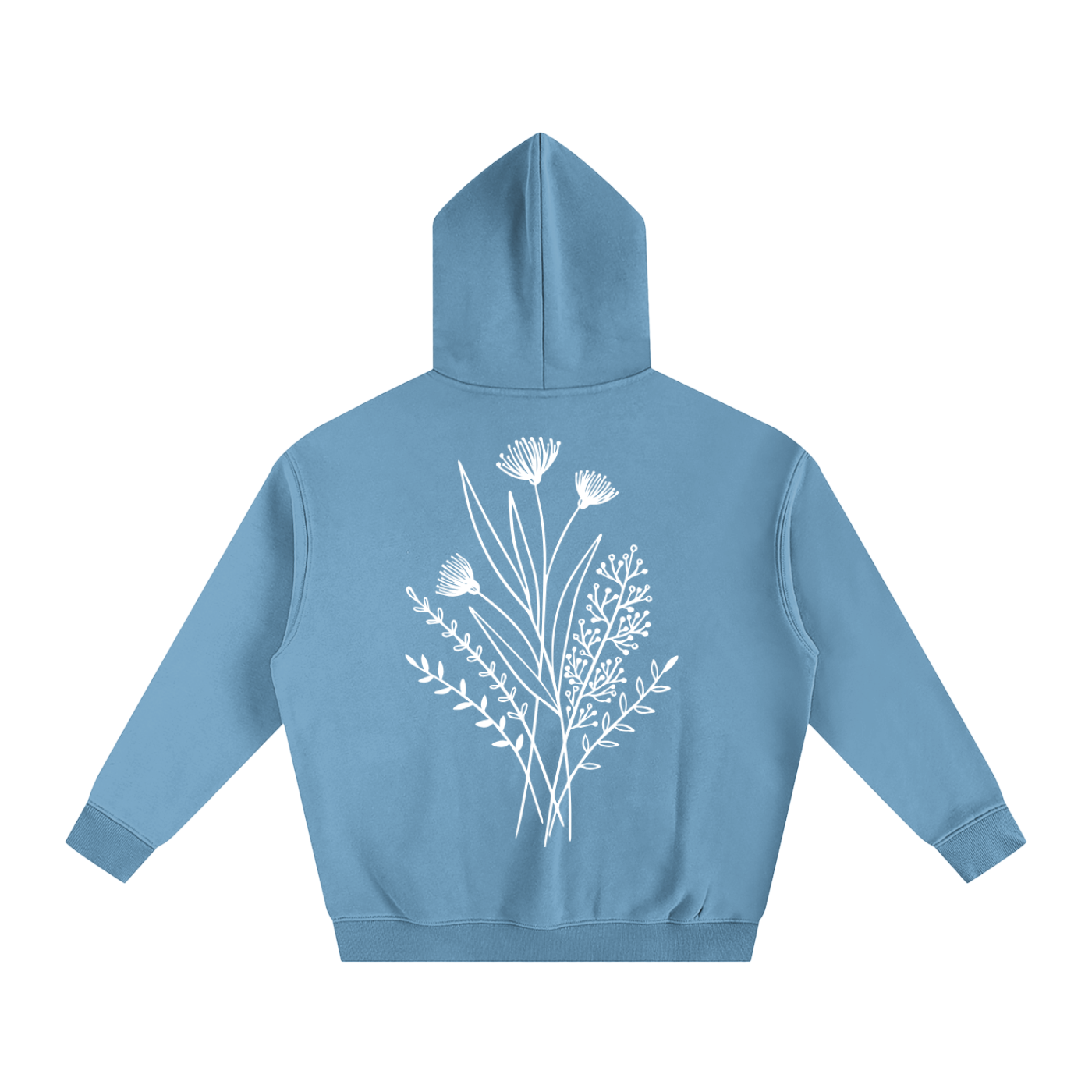 Fleeced Hoodie- Revolving Bloom