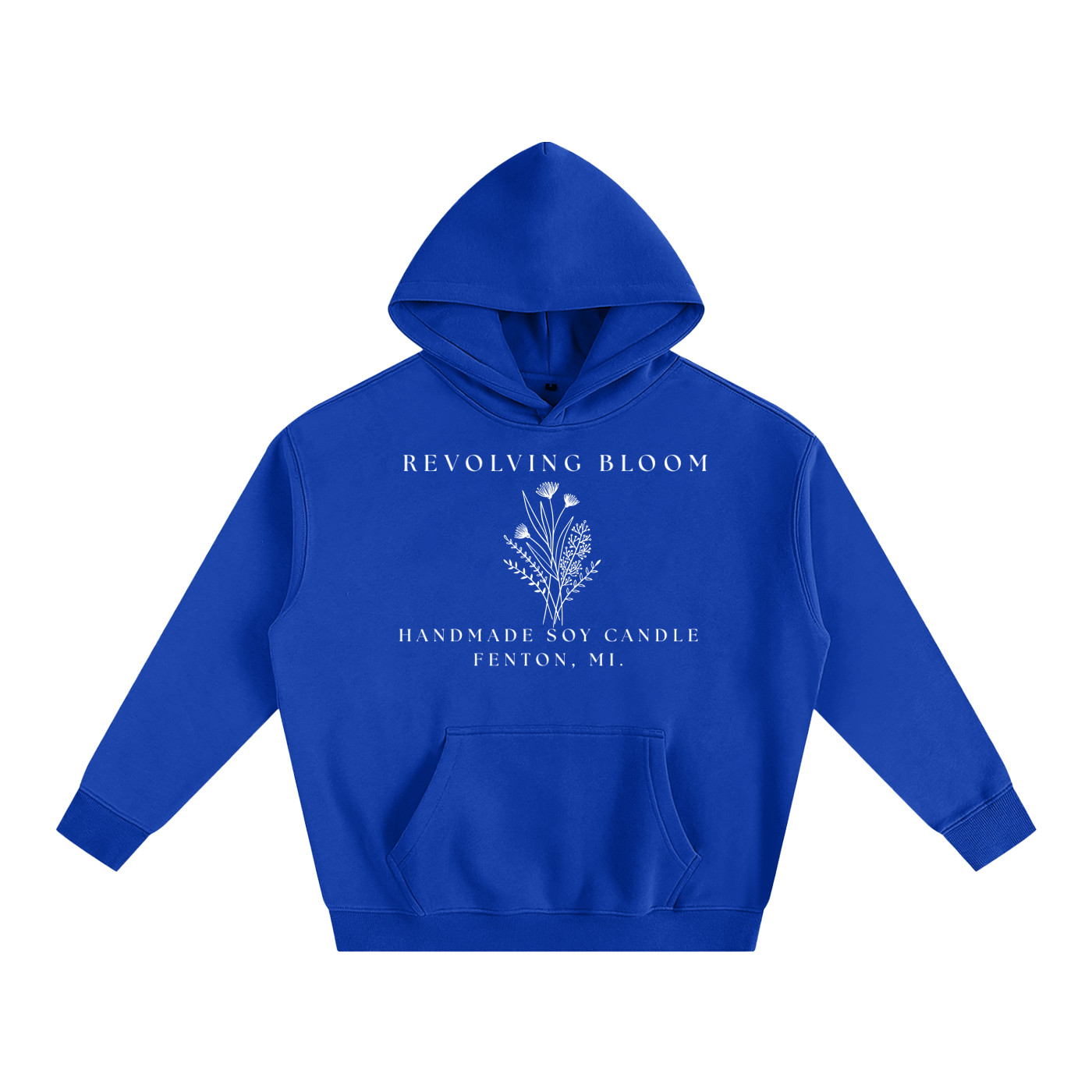 Fleeced Hoodie- Revolving Bloom