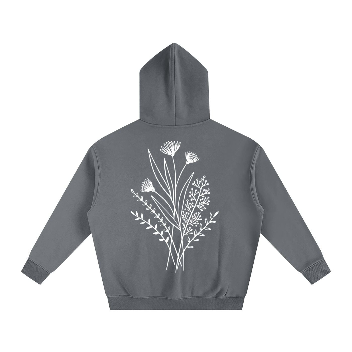 Fleeced Hoodie- Revolving Bloom