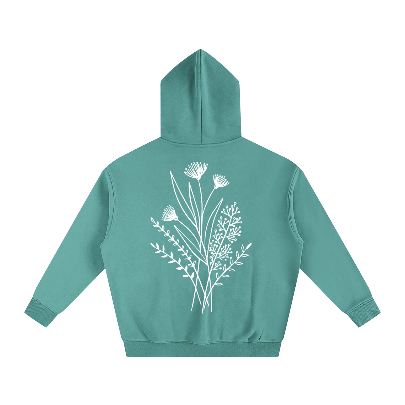 Fleeced Hoodie- Revolving Bloom
