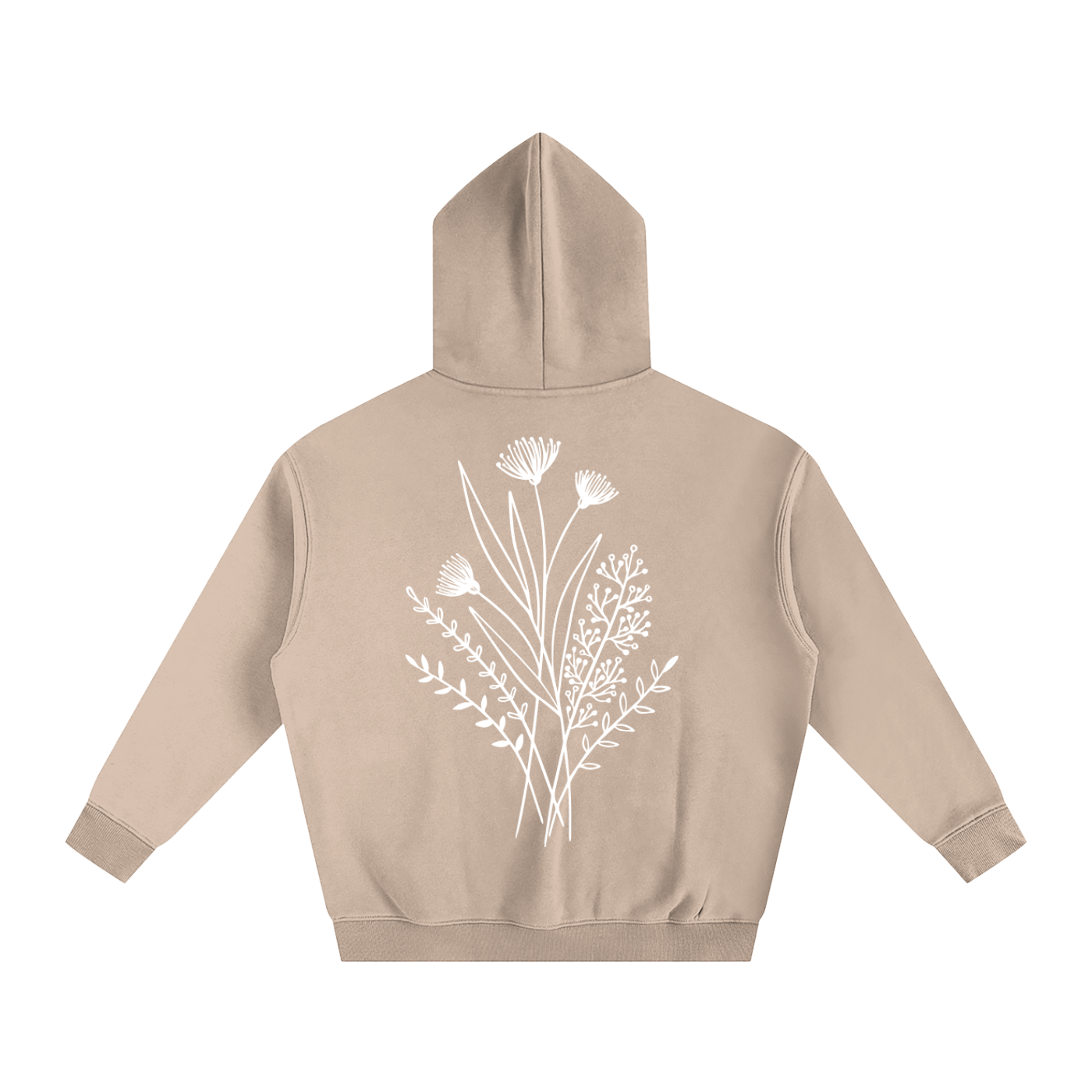 Fleeced Hoodie- Revolving Bloom