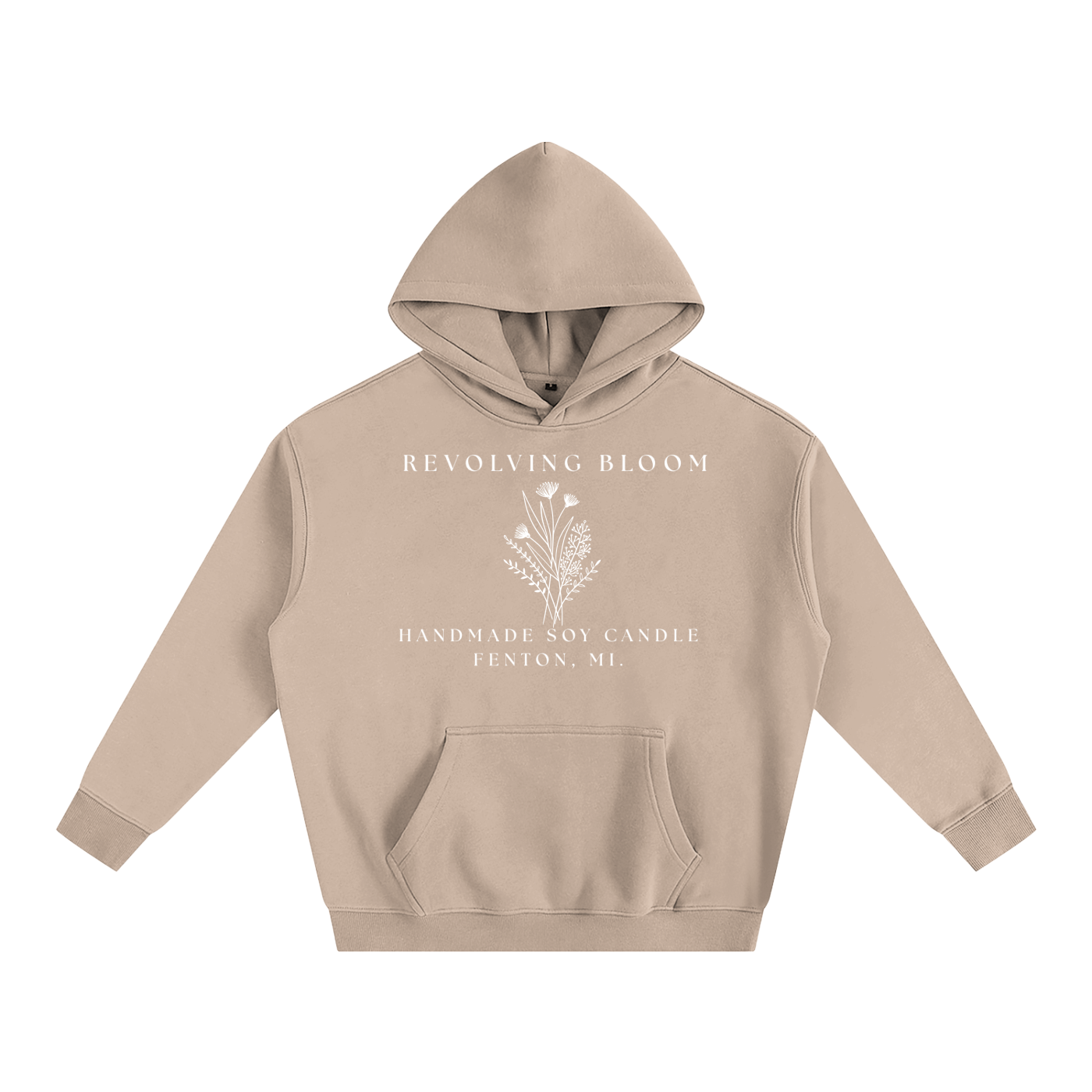 Fleeced Hoodie- Revolving Bloom