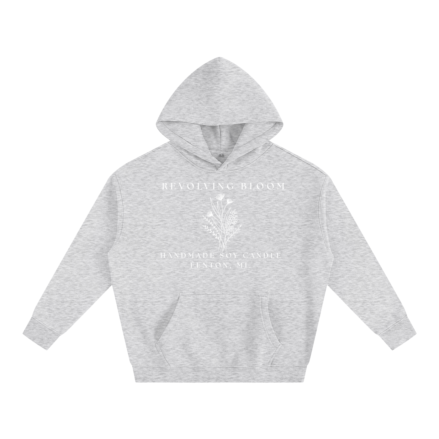 Fleeced Hoodie- Revolving Bloom