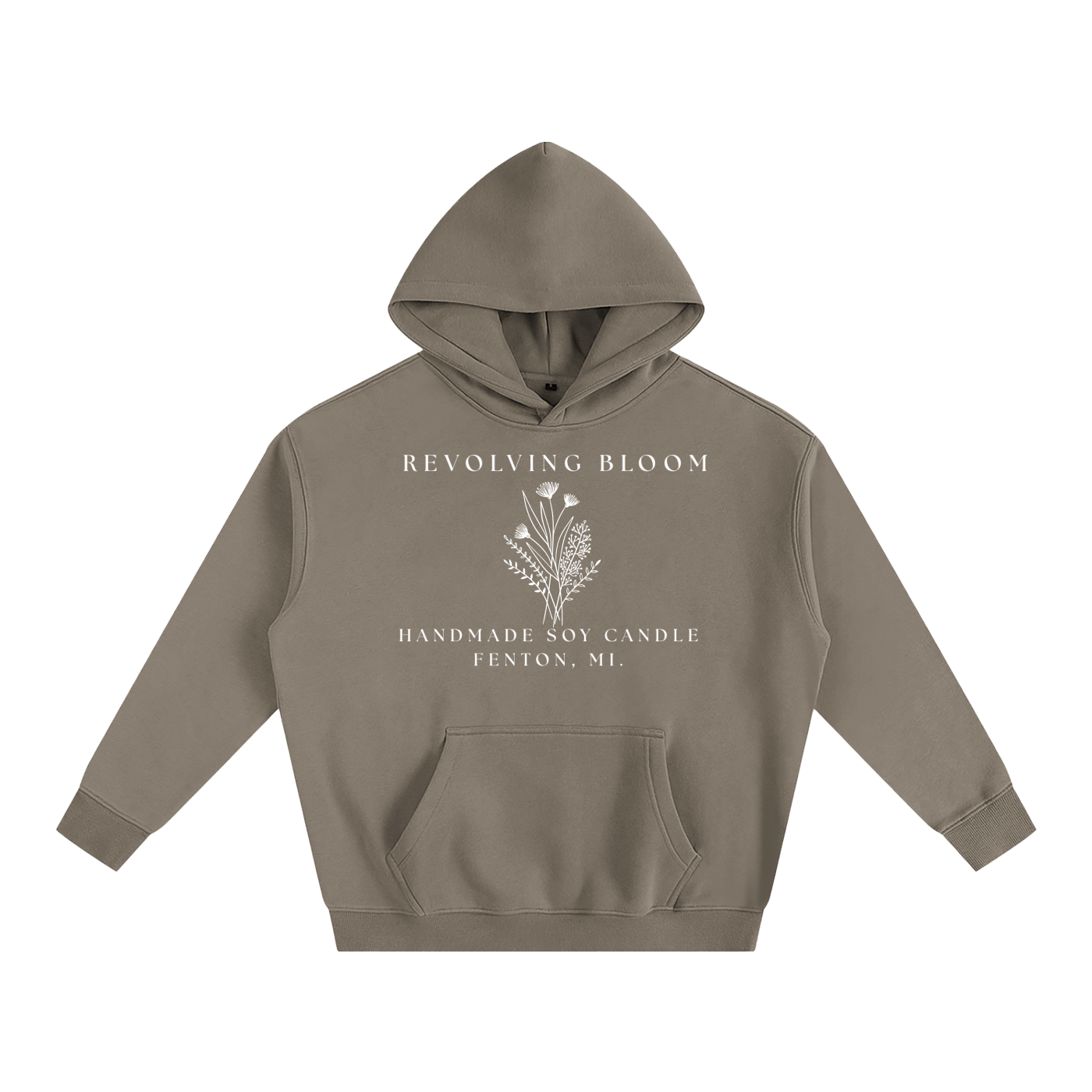Fleeced Hoodie- Revolving Bloom