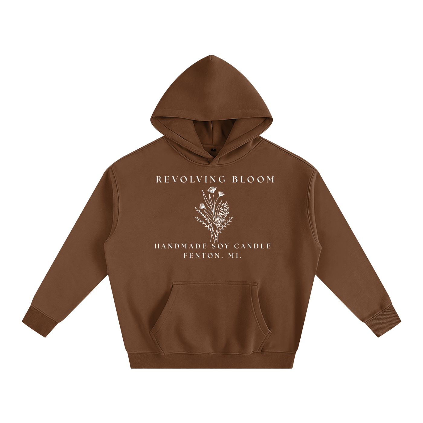 Fleeced Hoodie- Revolving Bloom