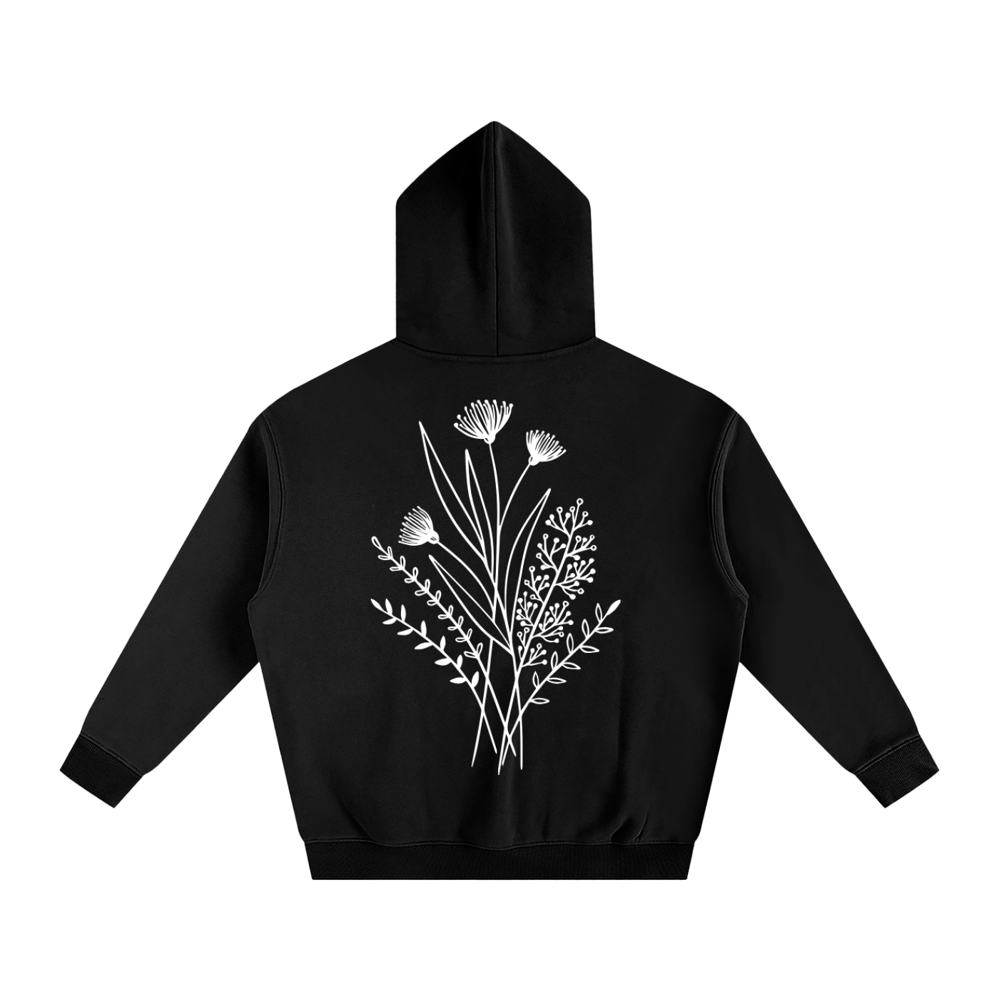 Fleeced Hoodie- Revolving Bloom