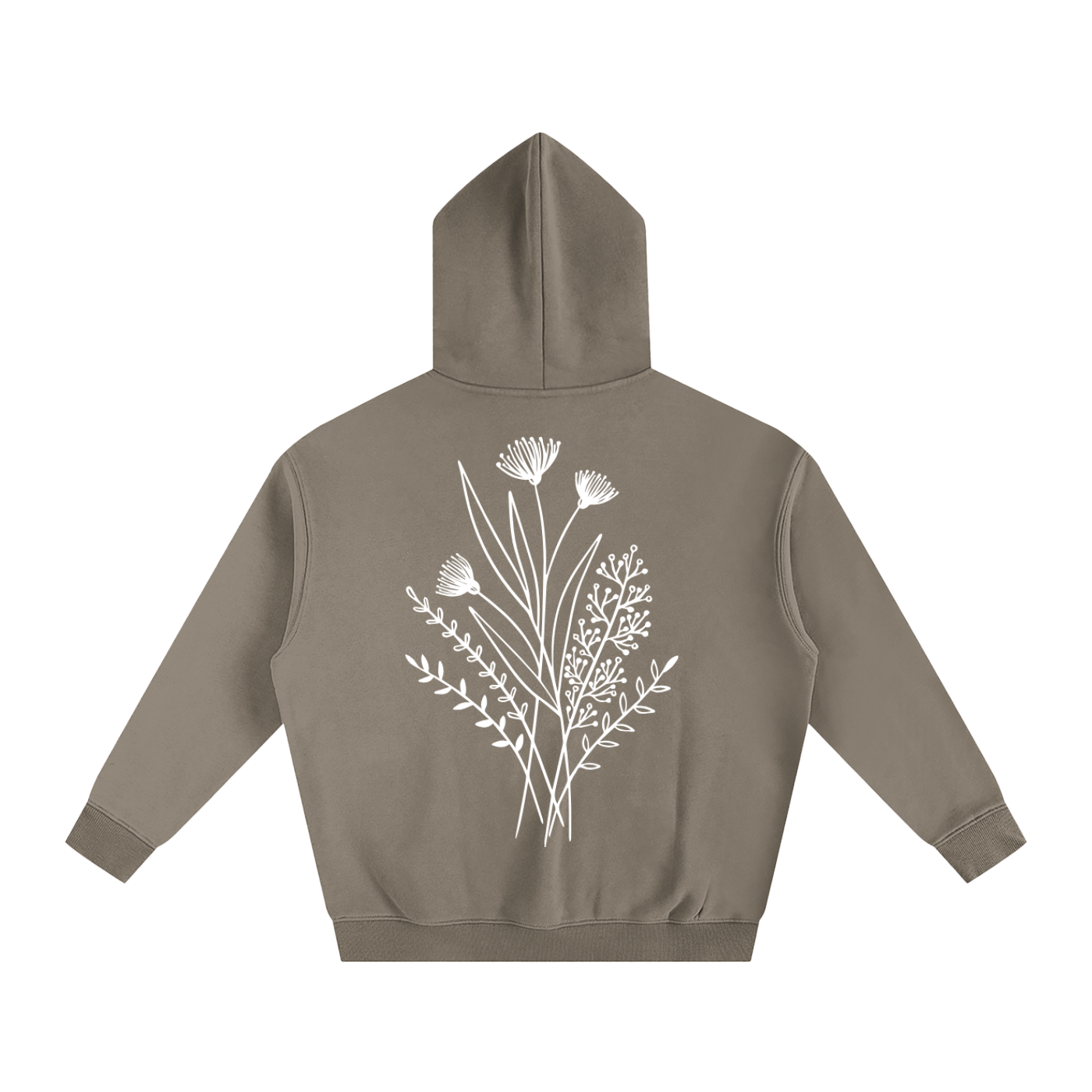 Fleeced Hoodie- Revolving Bloom