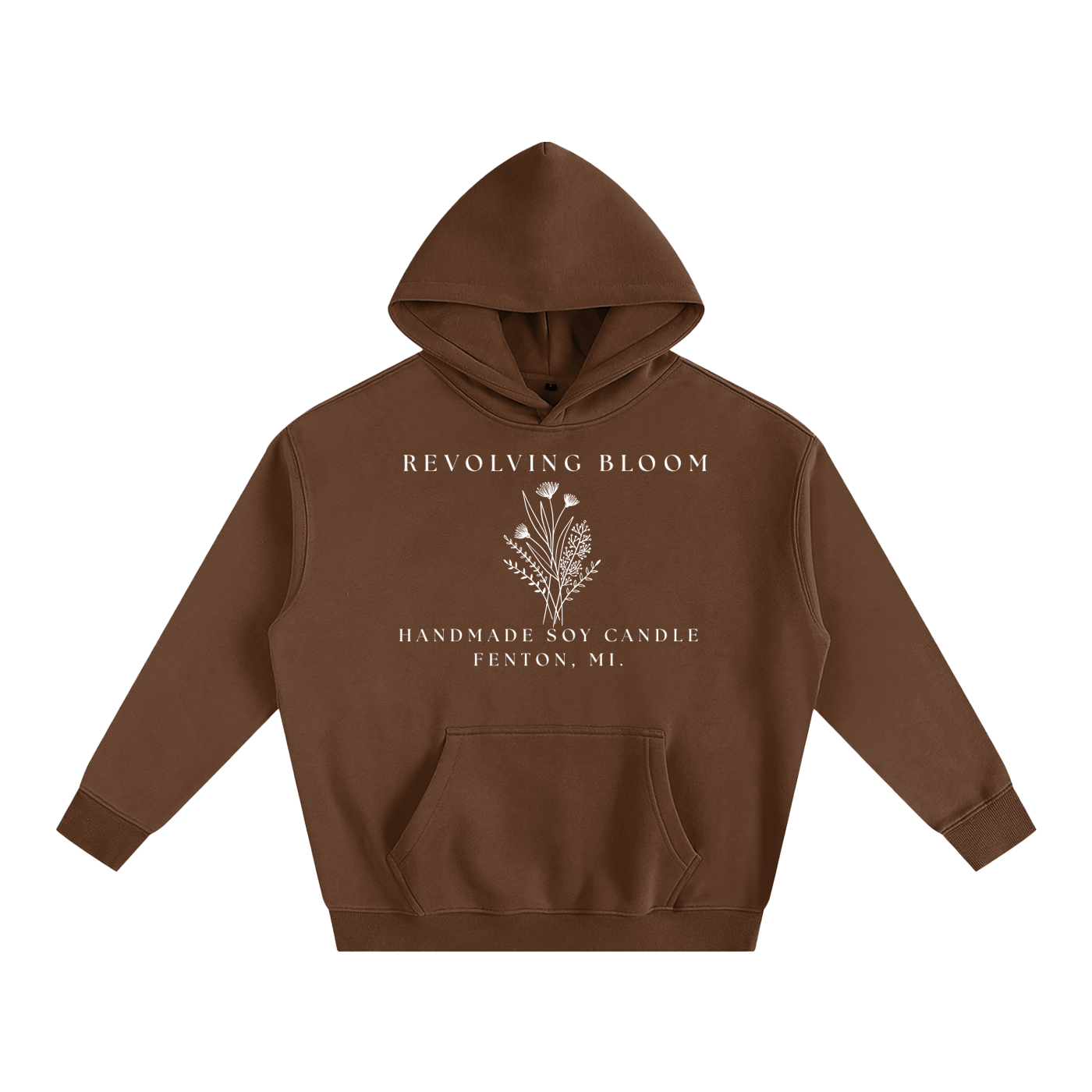 Fleeced Hoodie- Revolving Bloom