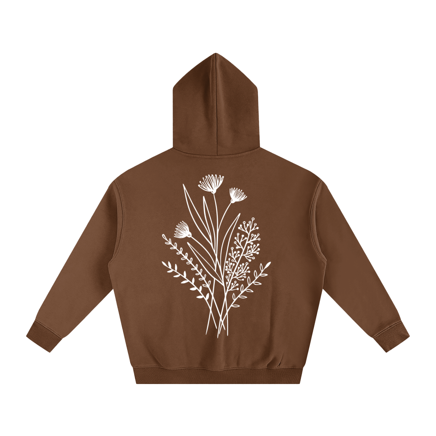 Fleeced Hoodie- Revolving Bloom