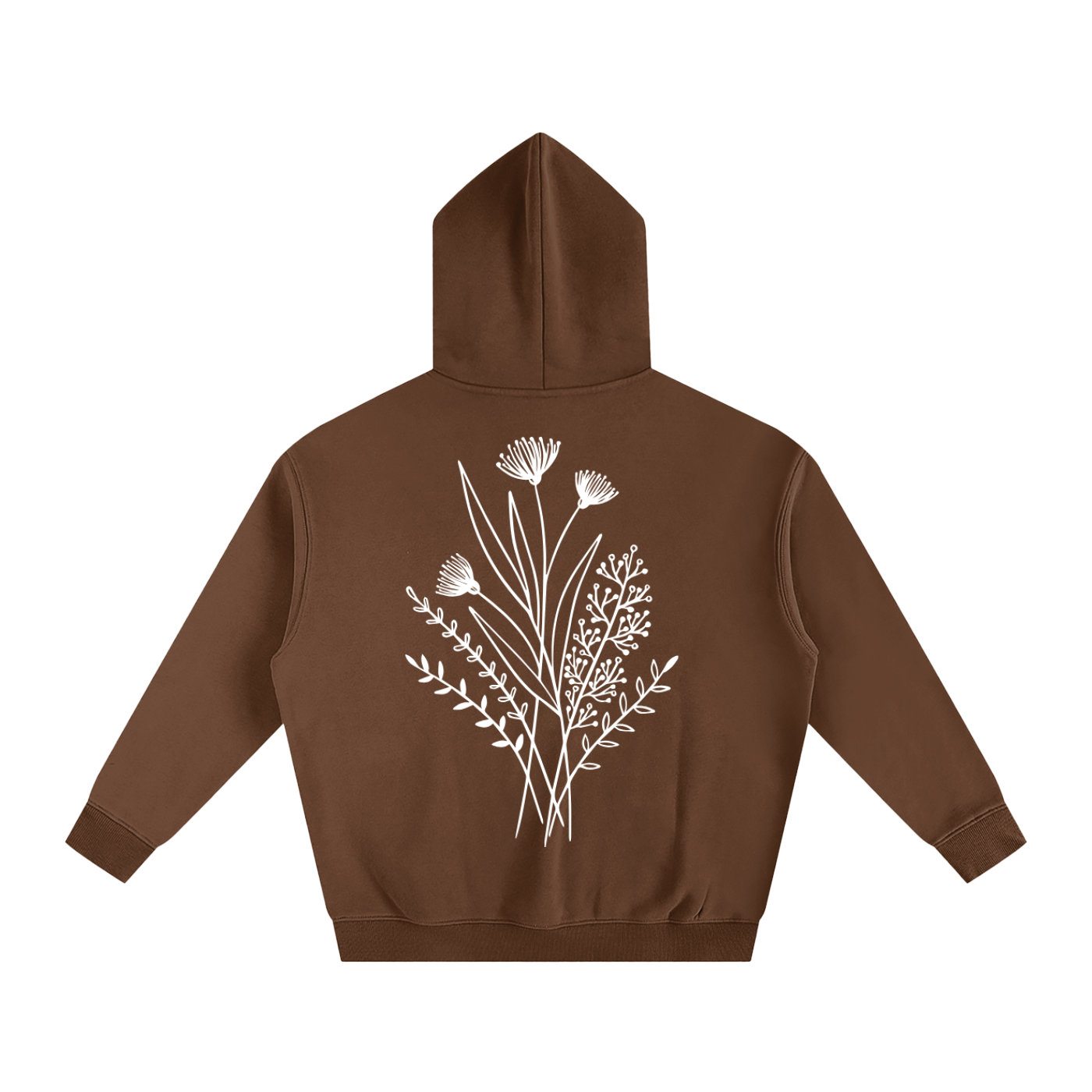 Fleeced Hoodie- Revolving Bloom