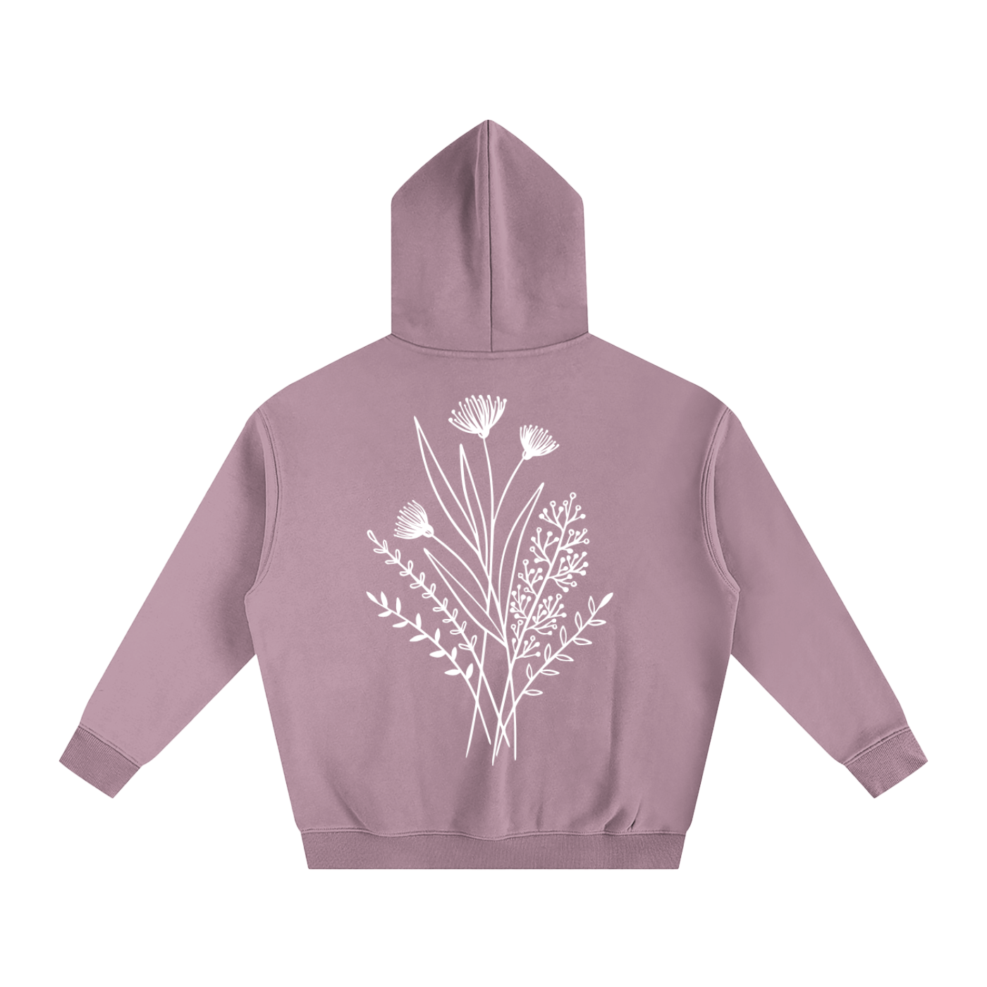 Fleeced Hoodie- Revolving Bloom