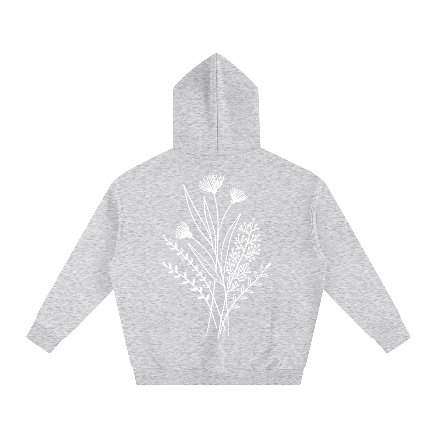Fleeced Hoodie- Revolving Bloom