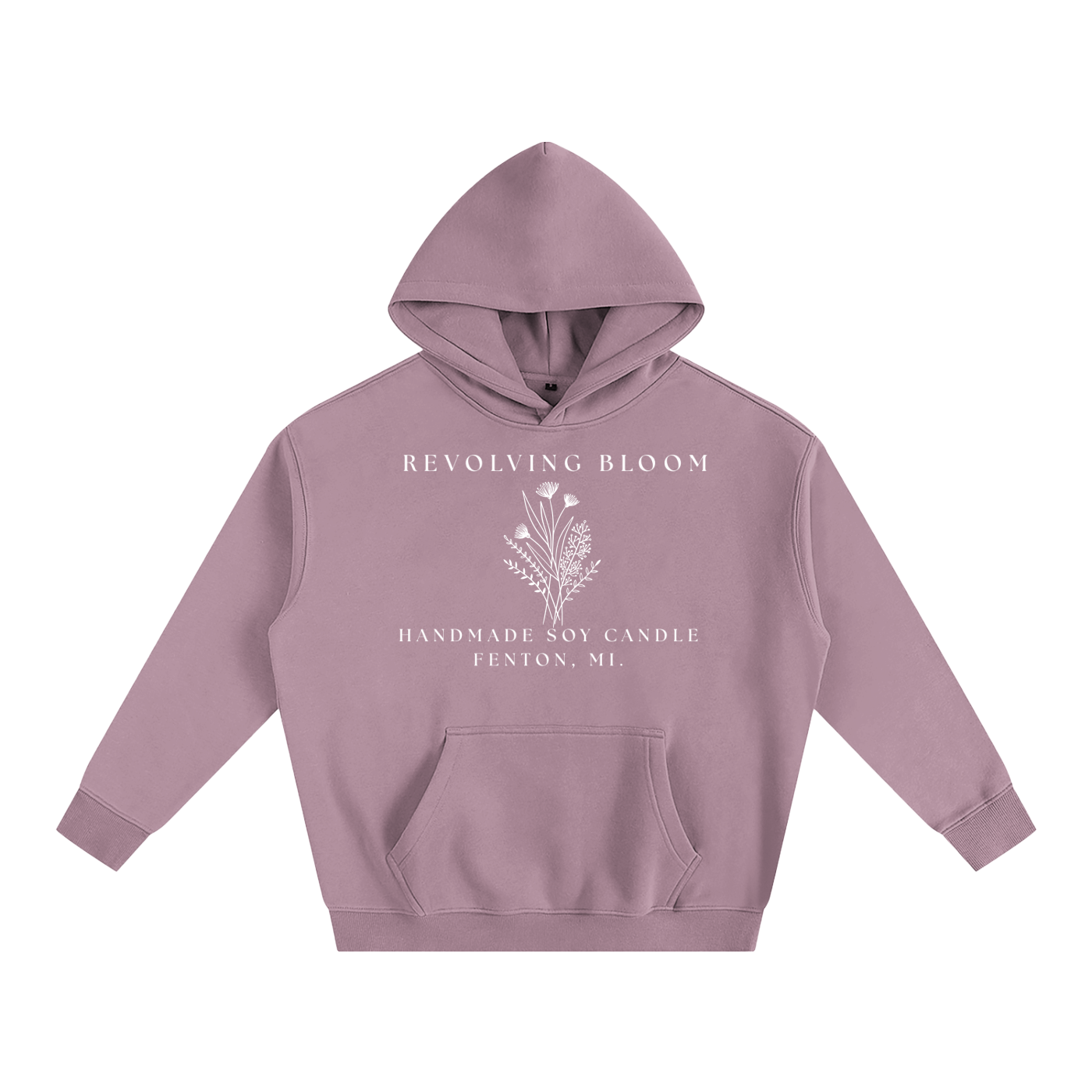 Fleeced Hoodie- Revolving Bloom